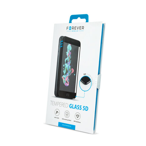 Szkło hartowane 5D Forever do Huawei P Smart 2021 czarna ramka