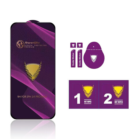Szkło hartowane OG Premium do iPhone 15 Pro Max 6,7" czarna ramka