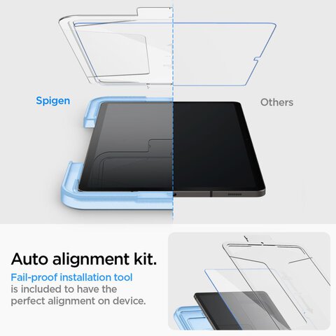 SZKŁO HARTOWANE SPIGEN GLAS.TR ”EZ FIT” GALAXY TAB S9+ PLUS 12.4 X810 / X816B CLEAR