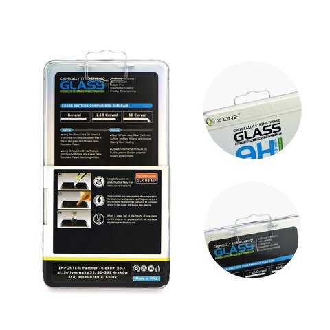 Szkło hartowane X-ONE 3D - do Samsung Galaxy NOTE 20 ULTRA  (edge glue + hole) czarny