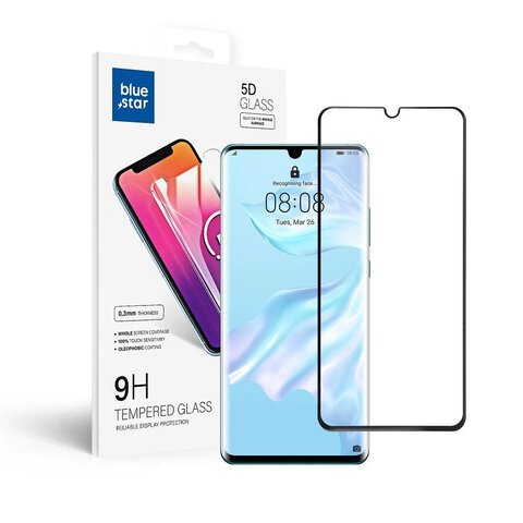 Szko hartowane Blue Star 5D - do Huawei P30 Pro (full glue/case friendly) - czarny