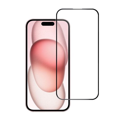 Szko hartowane Blue Star 5D - do iPhone 15 (full glue) czarny