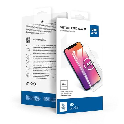 Szko hartowane Blue Star 5D - do Samsung Galaxy S24 (full glue/case friendly) - czarny