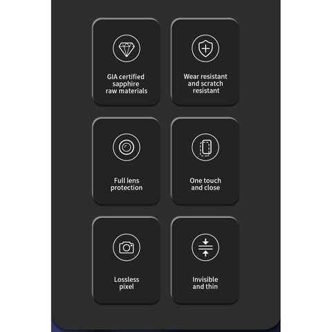 Szko szafirowe X-ONE na obiektyw aparatu Camera Armor Pro - do iPhone 14/14 Plus