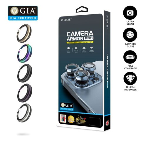 Szko szafirowe X-ONE na obiektyw aparatu Camera Armor Pro - do iPhone 15/15 Plus