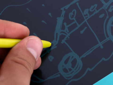  Tablet graficzny, tablica do rysowania z dwoma rysikami jelonek niebieski 10'