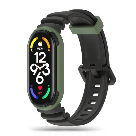 Pasek Tech-Protect ICONBAND Hybrid do  Xiaomi Smart Band 5 / 6 / 7 / NFC czarny / wojskowa zieleń