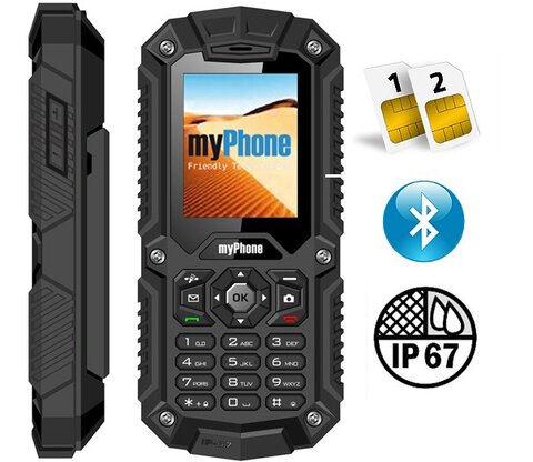 Telefon wodoodporny / pancerny dualSIM myPhone HAMMER czarny