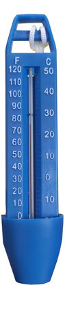 Termometr spławikowy do basenu ze sznurkiem niebieski 