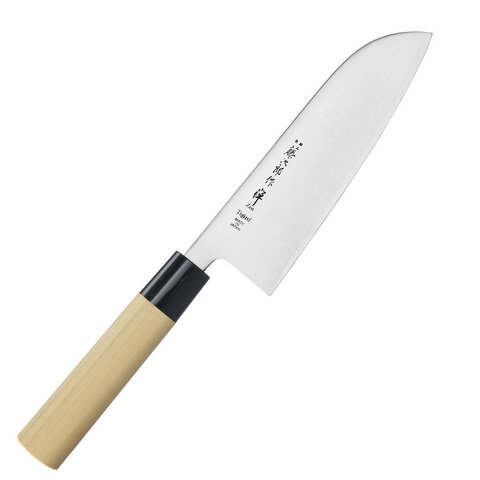 Stalowy nóż Santoku Tojiro Zen Dąb VG-10 16,5 cm
