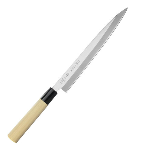 Stalowy nóż Yanagi-Sashimi VG-10 Zen Dąb 21cm 
