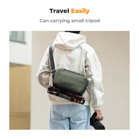 Torba fotograficzna K&F Concept Alpha Sling Bag 10 l - ciemnozielona