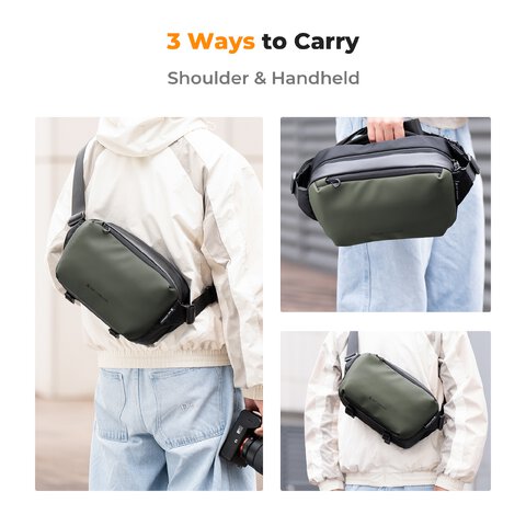 Torba fotograficzna K&F Concept Alpha Sling Bag 10 l - ciemnozielona