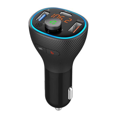 Transmiter FM MP3 z bluetooth 5.0 + USB A QC3.0 + Typ C (total 30W) ART FM-73 ART