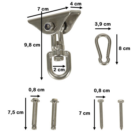 Uchwyt sufitowy do montażu hamaka / huśtawki