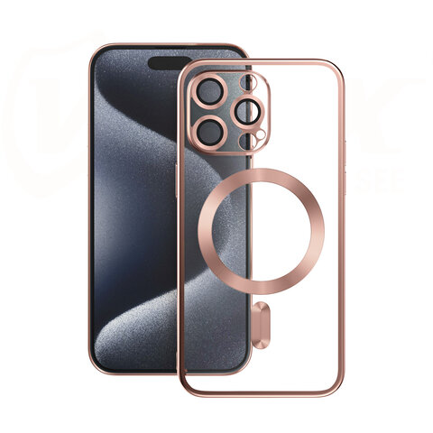 Vmax nakładka Electroplating Mag TPU do iPhone 15 Plus 6,7" złoto-różowa
