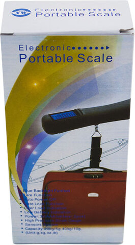 Elektroniczna, podręczna, kieszonkowa waga bagażowa LCD, max 40 kg