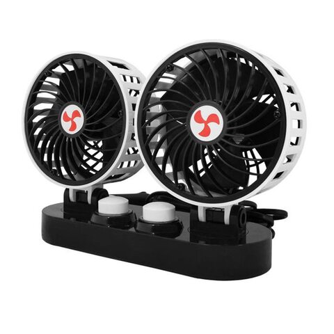 Wentylator samochodowy podwójny 2x5” 12V z regulacją