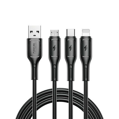 WIWU kabel Starlink Series 3.1A 3in1 cable Wi-C045E A-C+L+M czarny WIWU kabel Starlink Series 3.1A 3in1 cable Wi-C045E A-C+L+M czarny