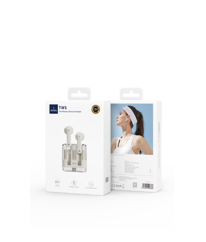 WIWU słuchawki Bluetooth T21 TWS białe