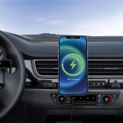 WIWU uchwyt samochodowy CH-315 magnetyczny z ładowaniem indukcyjnym czarny 15W