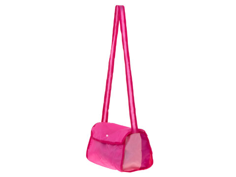 Składany wózek głęboki z torbą dla lalek różowy 56 cm