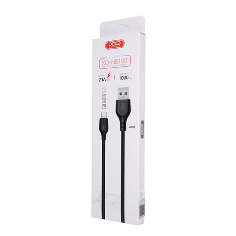 XO kabel NB103 USB - microUSB 1,0 m 2,1A biały