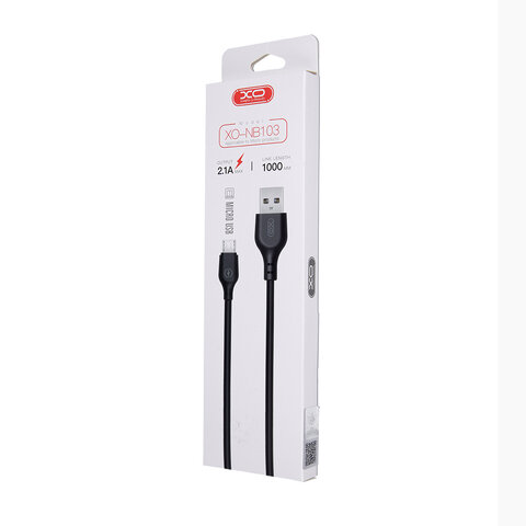 XO kabel NB103 USB - microUSB 1,0 m 2,1A czarny