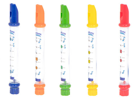 Zestaw kolorowych fletów wodnych do kąpieli 5 sztuk