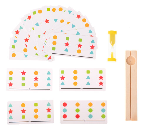 Drewniana zabawka edukacyjna w pudełku Dopasuj kształty i kolory