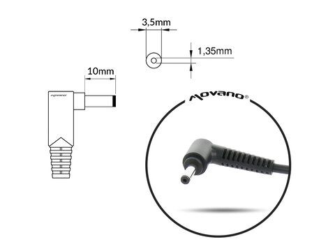 Zasilacz samochodowy Movano 12v 2a (3.5x1.35) 24W do Kiano