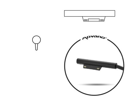 Zasilacz samochodowy Movano 15V 1.6A (multipin) 24W do Tablet Microsoft