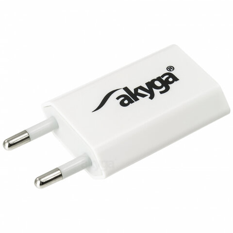Zasilacz sieciowy Akyga USB AK-CH-03 1A biały
