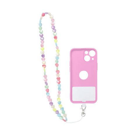 Zawieszka PIXIE do telefonu / długość sznura 68cm (34cm w pętli) / na szyję - serca