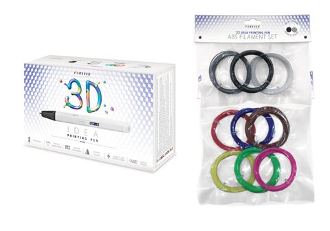 Zestaw długopis 3D Idea Printing Pen PP-200 + 9 kolorów filamentów wkładów