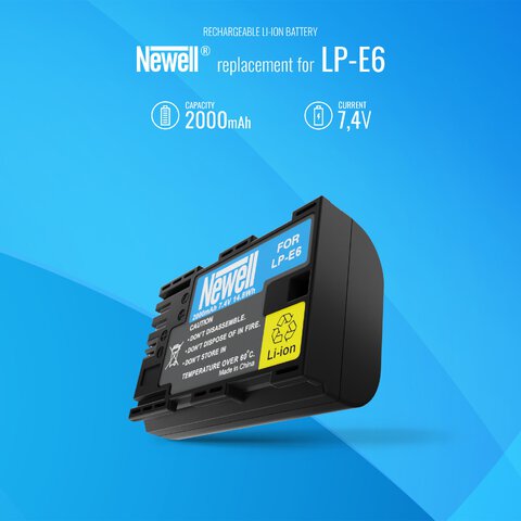 Zestaw ładowarka dwukanałowa Newell DL-USB-C i akumulator LP-E6 do Canon
