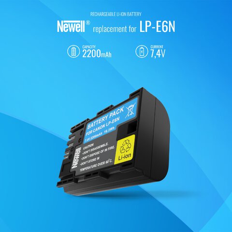 Zestaw ładowarka dwukanałowa Newell DL-USB-C i dwa akumulatory LP-E6N do Canon