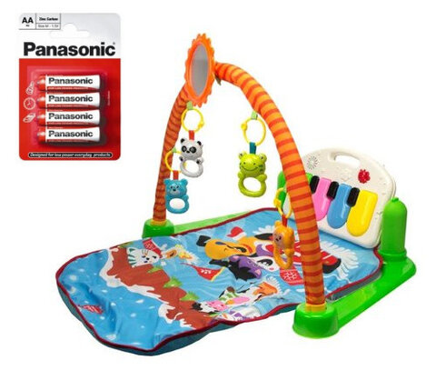 Zestaw mata edukacyjna dla dzieci 3w1 zwierzaki pianinko + baterie Panasonic