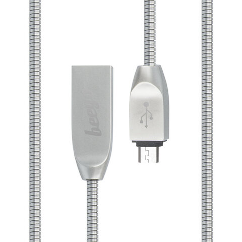 Kabel Beeyo Zinc Micro USB srebrny