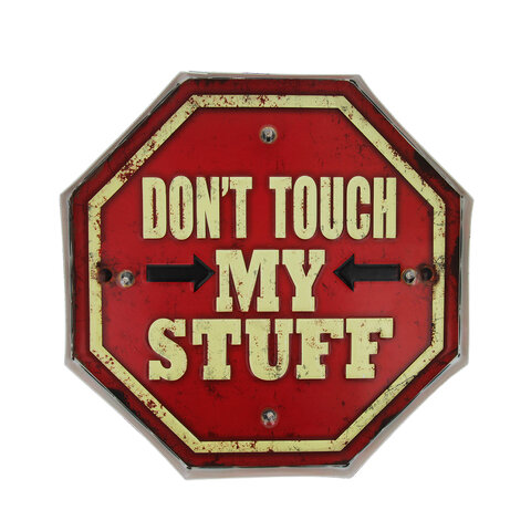 Znak Metalowy RETRO LED Don't Touch Forever Light